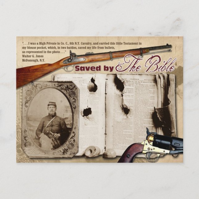 Carte Postale Sauvé par la Bible ! (Devant)