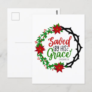 Carte Postale Sauvé par Sa Grace Christmas Wreath