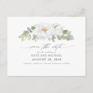 Carte Postale Sauvegarde de la Pivoine Blanche et de la Végétati