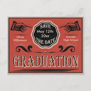 Carte Postale Sauvegarder la date de la remise des diplômes de l