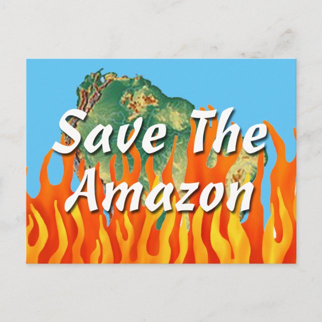 Carte Postale Sauvez l'Amazonie (Devant)