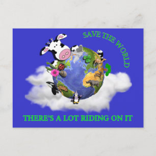Carte Postale Sauvez le monde