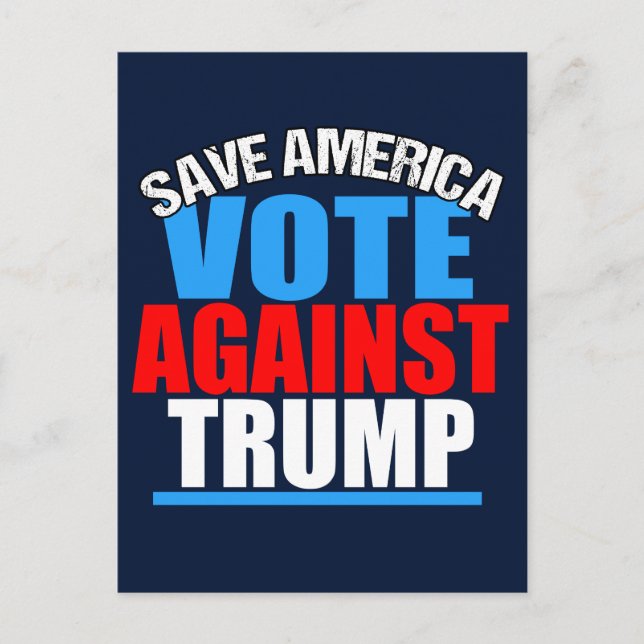 Carte Postale Sauvez le vote de l'Amérique contre Trump (Devant)