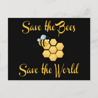Carte Postale Sauvez les abeilles Sauvez le monde
