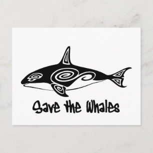 Carte Postale Sauvez les baleines