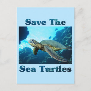 Carte Postale Sauvez les tortues marines