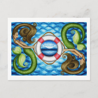 Carte Postale Sauvez nos sirènes marines
