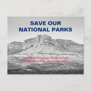 Carte Postale Sauvez notre résistance aux parcs nationaux 1