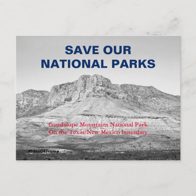 Carte Postale Sauvez notre résistance aux parcs nationaux 1 (Devant)