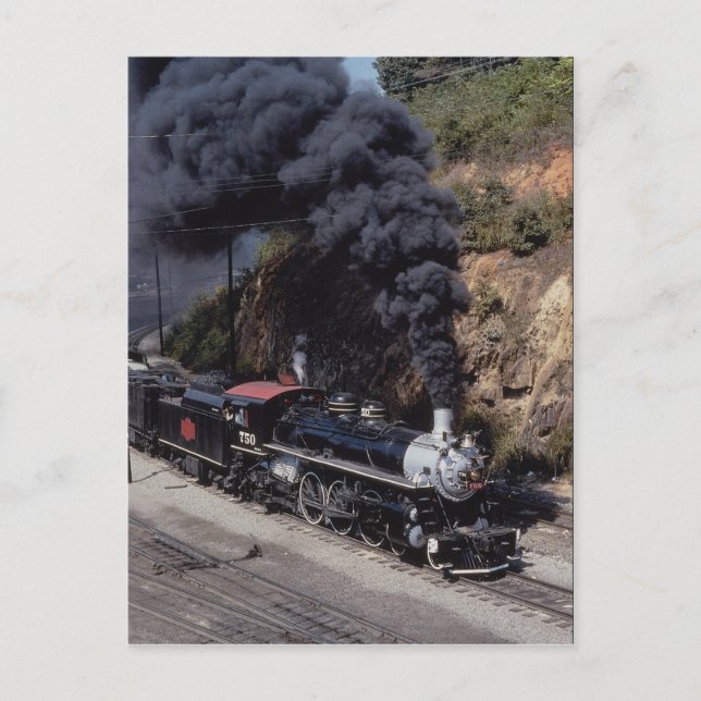 Carte Postale Savannah and Atlanta Railway, 4-6-2, no 750, Ashe (Devant)
