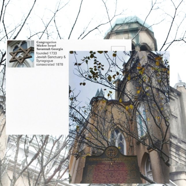 Carte Postale Savannah Congrégation Mickve Israel Photographie (Créateur téléchargé)