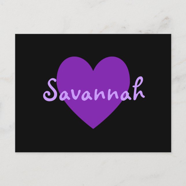 Carte Postale Savannah en violet (Devant)