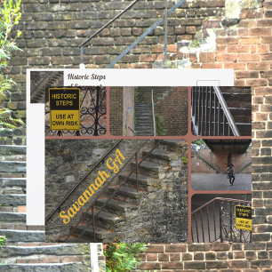 Carte postale Savannah Georgia Historic Steps