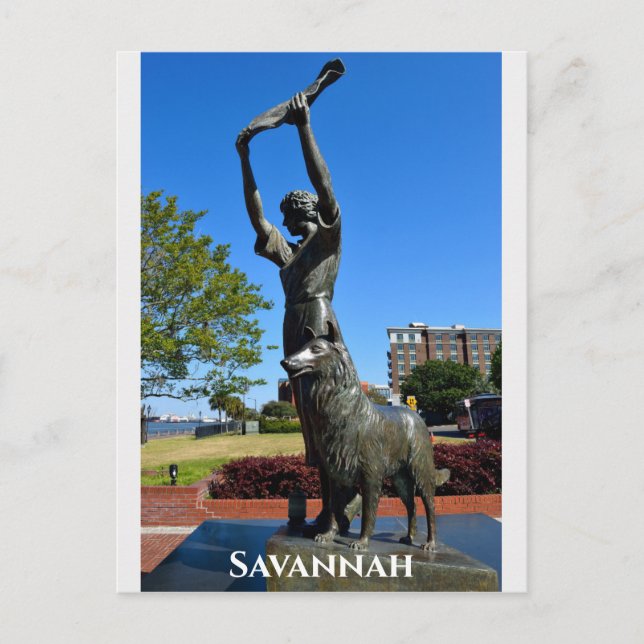 Carte Postale Savannah Georgia Waving Girl Statue Voyage Photo (Devant)