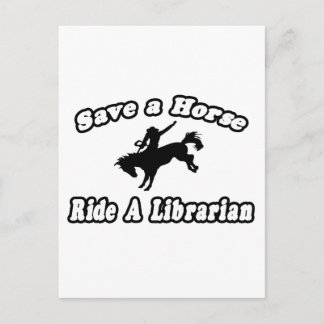 Carte Postale Save Horse, Ride Librarian