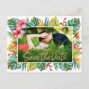 Carte Postale "Save the date" pour mariage   Photo avec frontièr