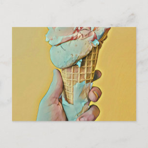 Carte Postale Saveur de crème glacée