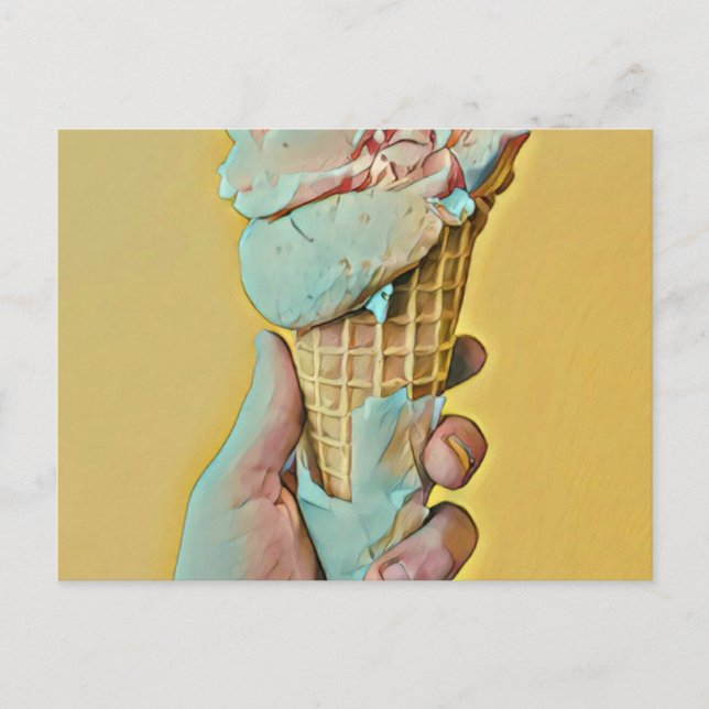 Carte Postale Saveur de crème glacée (Devant)