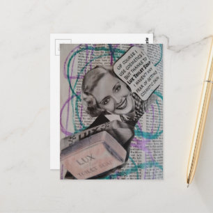 Carte Postale Savon de toilette pour femme magnifique Collage
