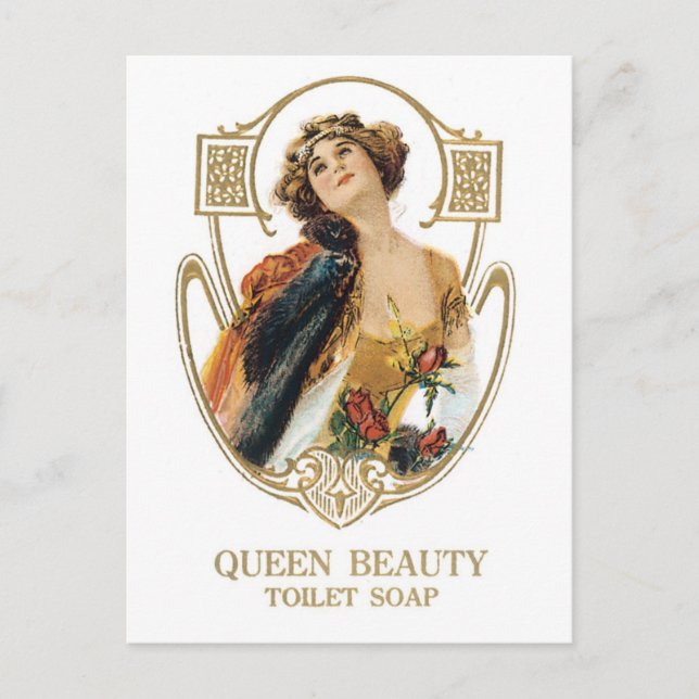 Carte Postale Savon toilette Queen Beauty (Devant)