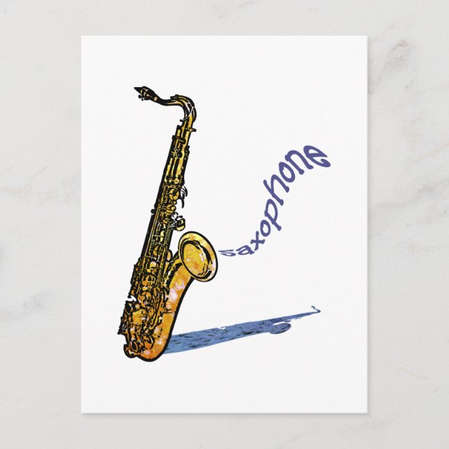 Carte Postale Saxophone (Devant)
