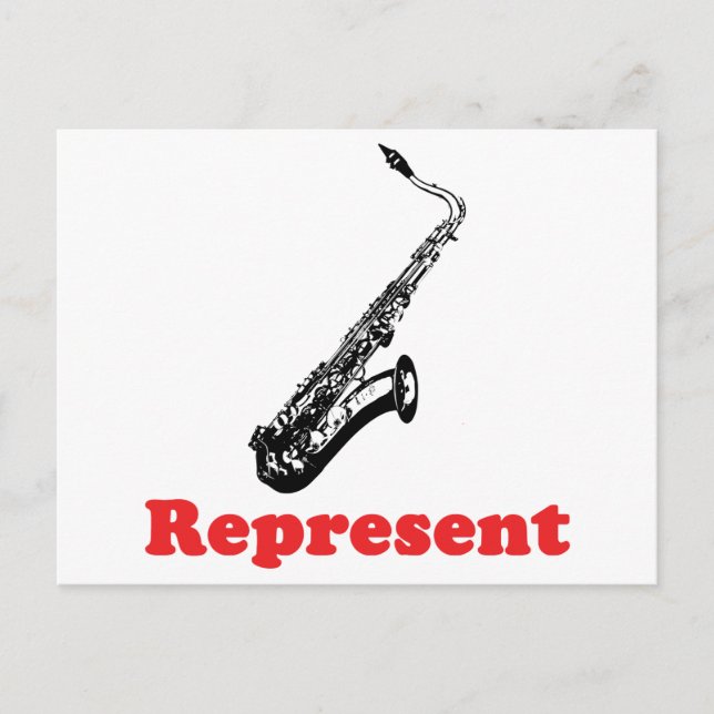 Carte Postale Saxophone (Devant)