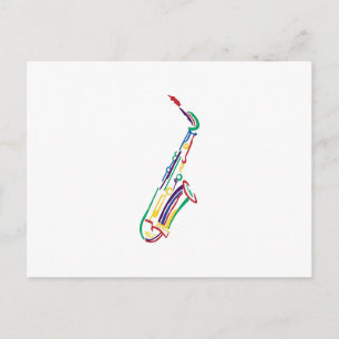 Carte Postale Saxophone