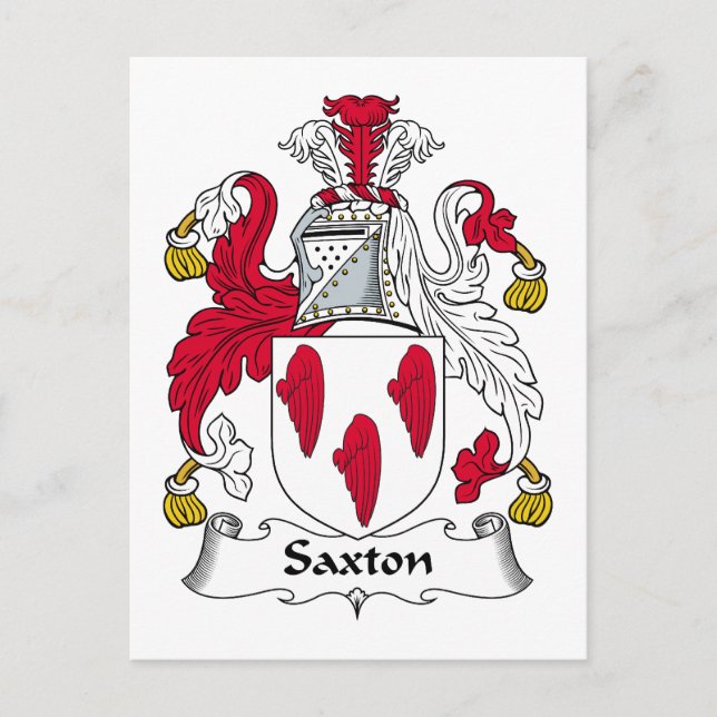 Carte Postale Saxton Family Crest (Devant)