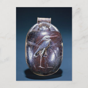 Carte Postale Scarab avec Héron, du Tombeau de Toutankhamon