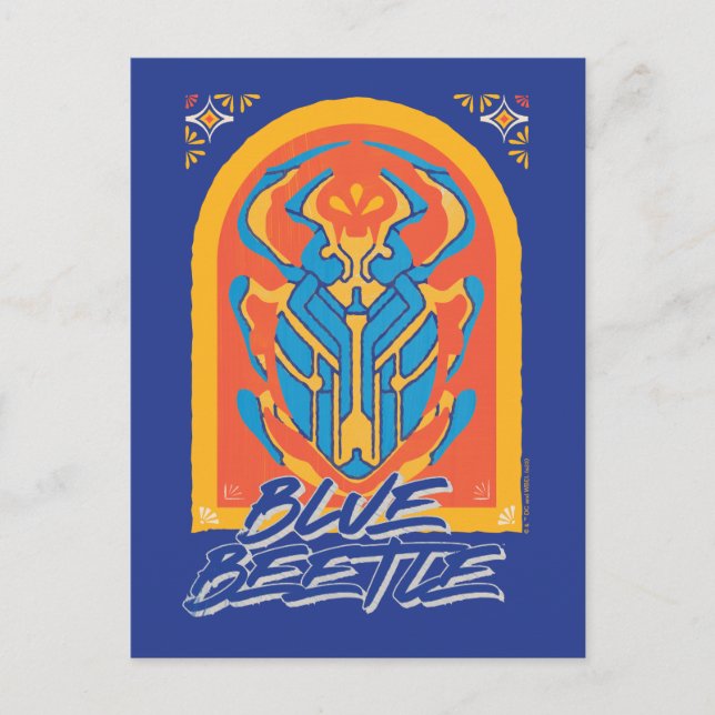 Carte Postale Scarabée Blue Beetle Graphique Talavera (Devant)