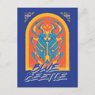 Carte Postale Scarabée Blue Beetle Graphique Talavera