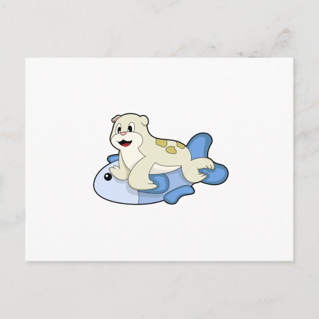 Carte Postale Sceau au Poisson (Devant)