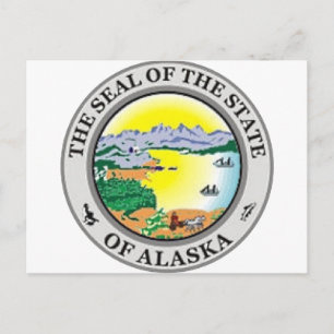 Carte Postale Sceau de l'état de l'Alaska