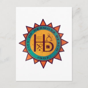 Carte Postale Sceau de plage d'Hermosa