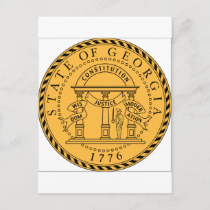 Carte Postale Sceau d'État de Géorgie (États-Unis)