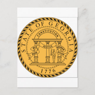 Carte Postale Sceau d'État de Géorgie (États-Unis)