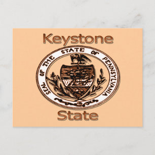 Carte Postale Sceau d'État de Pennsylvanie Keystone