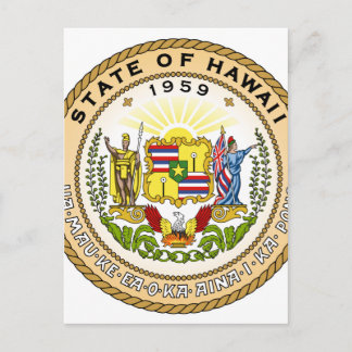 Carte Postale Sceau d'État d'Hawaii