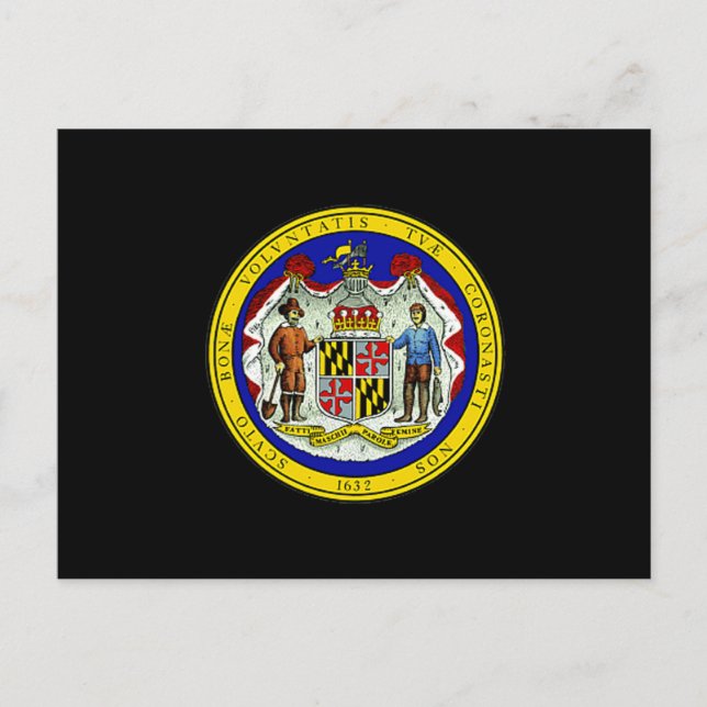 Carte Postale Sceau d'État du Maryland (Devant)
