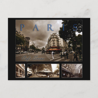 Carte Postale Scène Café Parisienne