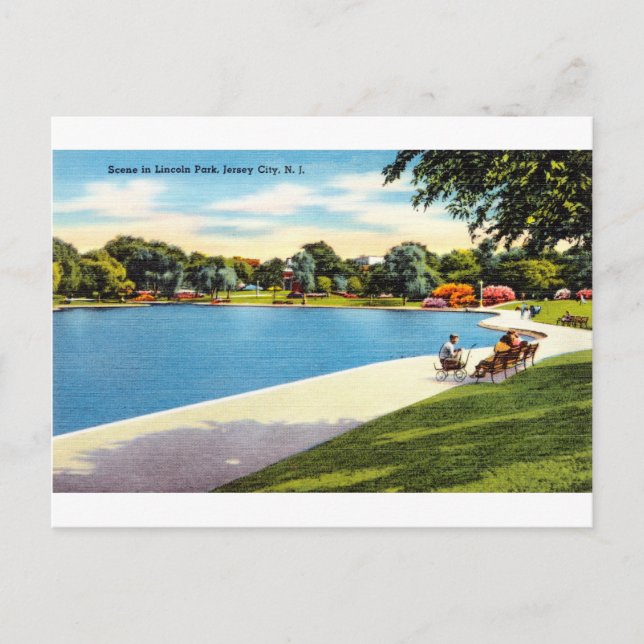 Carte Postale Scène dans Lincoln Park, Jersey City, New Jersey (Devant)