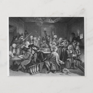 Carte Postale Scène dans une maison de jeux