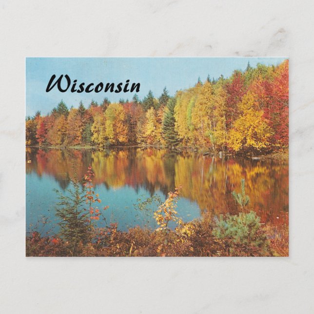 Carte Postale Scène d'automne vintage (Devant)