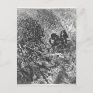 Carte Postale Scène de bataille, illustration de 'Orlando Furios