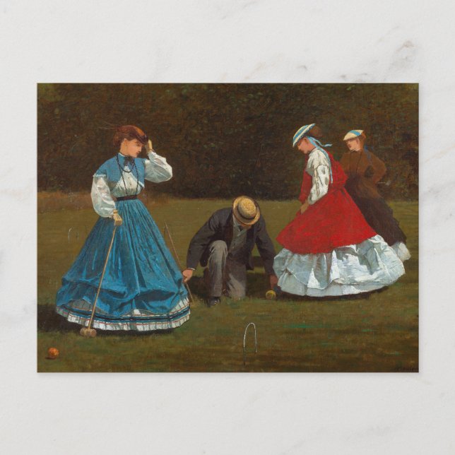 Carte Postale Scène de croquet | Winslow Homer (Devant)