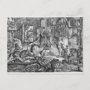 Carte Postale Scène de cuisine au début du XVIIe siècle