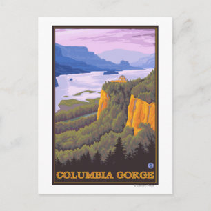 Carte Postale Scène de la gorge de Columbia avec pointe de la Co