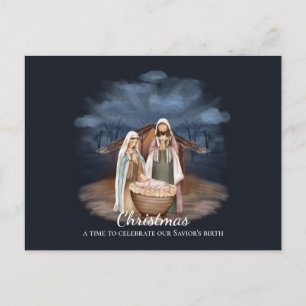 Carte Postale Scène de la Nativité - Noël La naissance de notre 