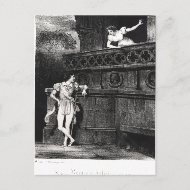 Carte Postale Scène de l'acte III de "Roméo et Juliette" (Devant)