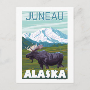 Carte Postale Scène de l'orignal - Juneau, Alaska
